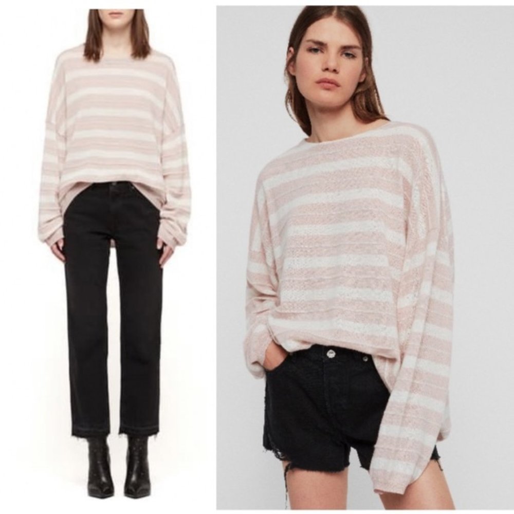 ALL SAINTS Cassia Stripe Boat Neck Sweater
